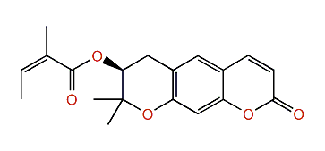 Decursinol (Z)-2-methyl-2-butenoate